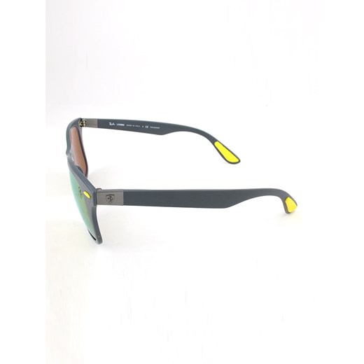Męskie okulary przeciwsłoneczne "Wayfarer" w kolorze czarno-żółtym