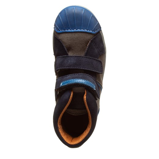 Skórzane sneakersy w kolorze szaro-niebieskim