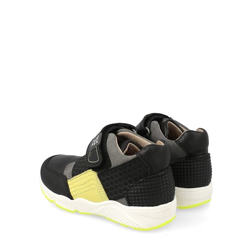 Skórzane sneakersy w kolorze czarno-żółtym