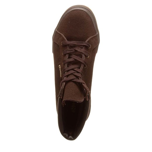 Skórzane sneakersy w kolorze brązowym