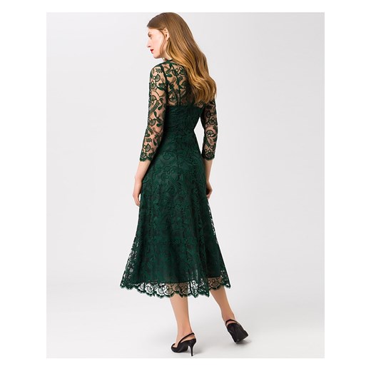 Sukienka Ivy & Oak z okrągłym dekoltem z długimi rękawami rozkloszowana 