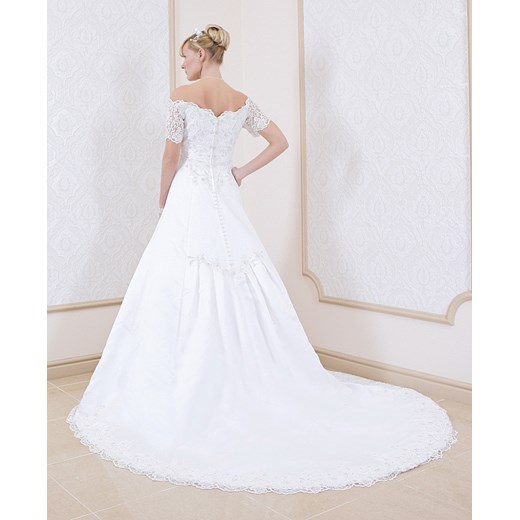 FSS536 Suknia Ślubna BIAŁY fokus-fashion bialy sukienka