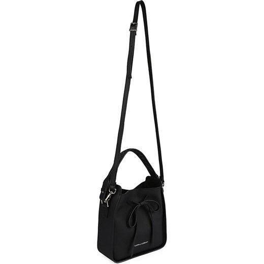 Skórzana torebka "Renfro" w kolorze czarnym - 21 x 23 x 9 cm
