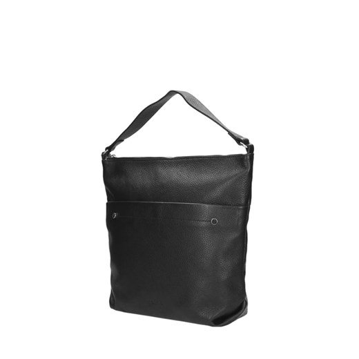 Skórzana torebka w kolorze czarnym - (S)32 x (W)35 x (G)14 cm