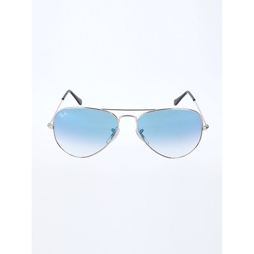 Męskie okulary przeciwsłoneczne "Aviator" w kolorze srebrno-czarno-błękitnym