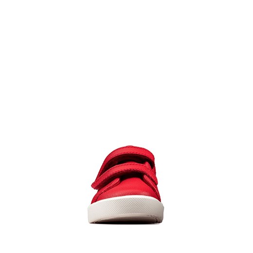 Skórzane sneakersy w kolorze czerwonym
