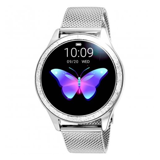 Srebrny smartwatch damski Rubicon z błyszczącym pierścieniem RNBE45SIBX05AX Rubicon   okazja otozegarki 