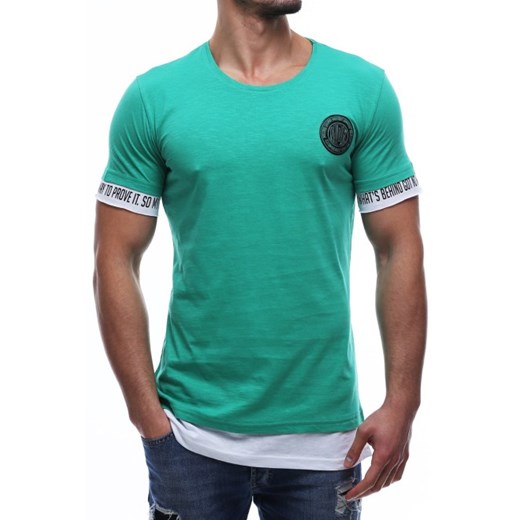 T-shirt męski z krótkimi rękawami zielony 