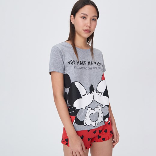 Sinsay - Piżama z Mickey Mouse - Jasny szary  Sinsay L 
