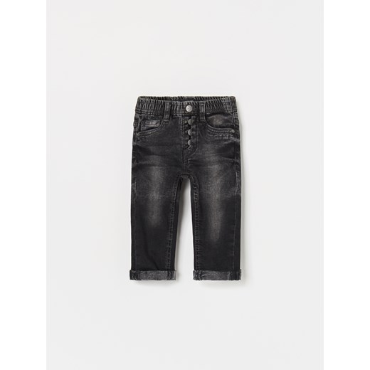 Reserved - Jeansy z prostymi nogawkami slim fit - Czarny  Reserved 92 