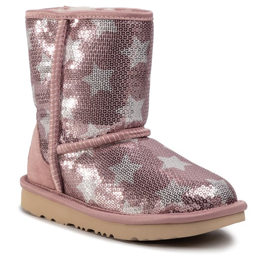 Buty zimowe dziecięce Ugg emu różowe bez zapięcia 