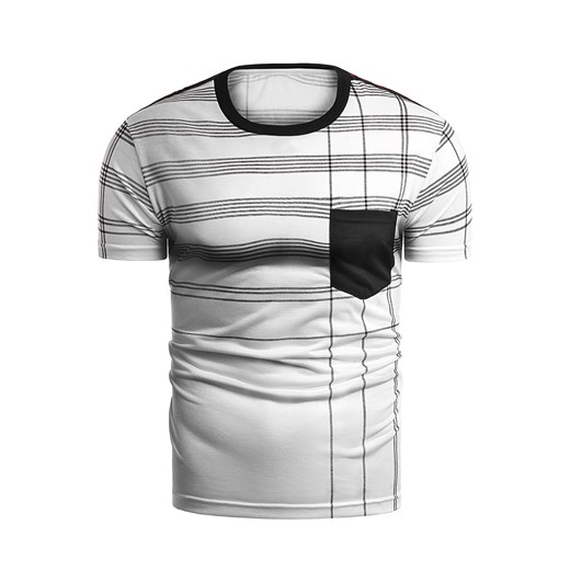 Wyprzedaż koszulka t-shirt HY517 - biała  Risardi XXL okazja  