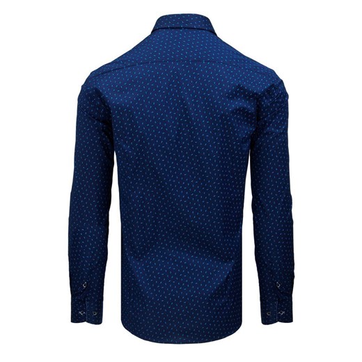Koszula męska PREMIUM z długim rękawem niebieska (dx1801)  Dstreet XXL  promocyjna cena 