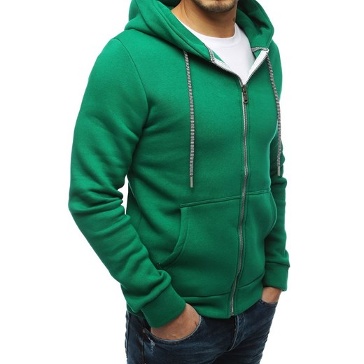 Bluza męska PREMIUM gładka zielona (bx4339) Dstreet  XL okazja  