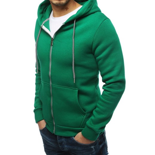 Bluza męska PREMIUM gładka zielona (bx4339) Dstreet  XL okazja  