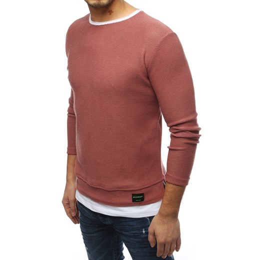 Sweter męski różowy (wx1453)  Dstreet L okazja  