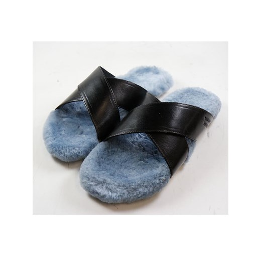 Skórzane klapki "Eva" w kolorze czarno-niebieskim Melvin & Hamilton  36 Limango Polska okazyjna cena 