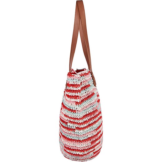 Torba plażowa "Straw Beach Bag" w kolorze czerwono-białym - 40 x 56 x 20 cm Chiemsee  OneSize okazyjna cena Limango Polska 