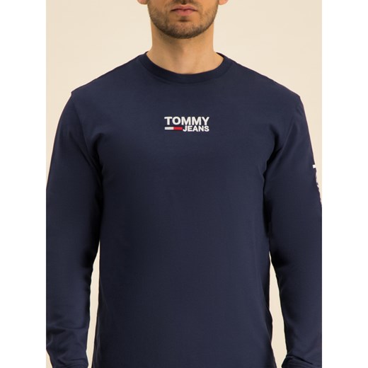 T-shirt męski granatowy Tommy Jeans z długim rękawem 