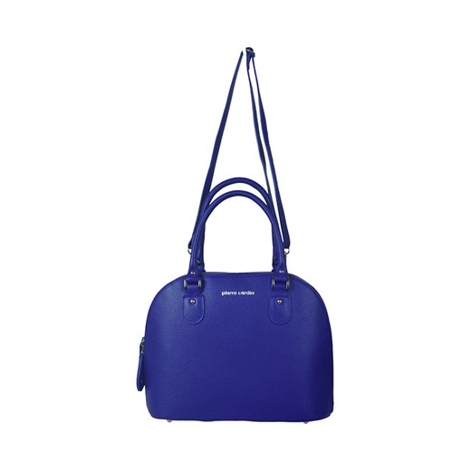 Skórzana torebka w kolorze niebieskim - (S)32 x (W)24 x (G)13 cm