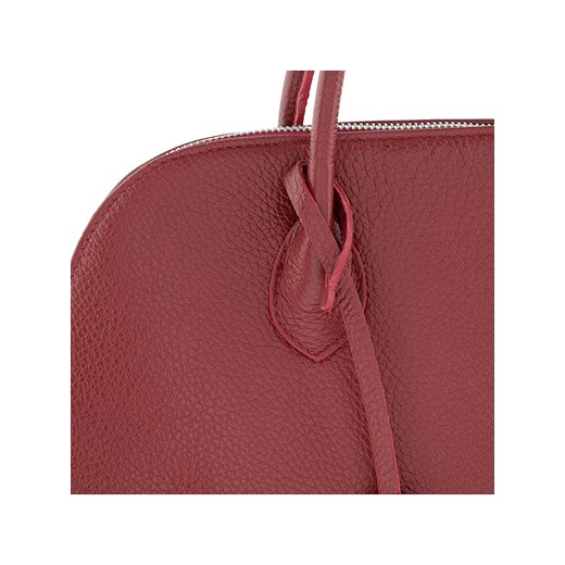Skórzana torebka "Genova" w kolorze czerwonym - 40 x 30 x 15 cm