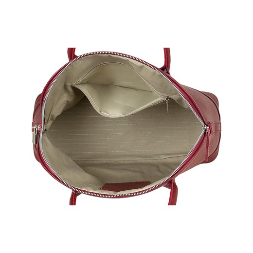 Skórzana torebka "Genova" w kolorze czerwonym - 40 x 30 x 15 cm