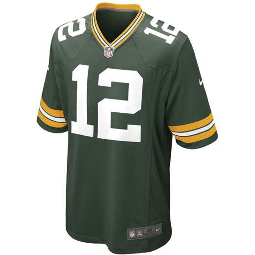 Męska domowa koszulka meczowa do futbolu amerykańskiego NFL Green Bay Packers (Aaron Rodgers) - Zieleń