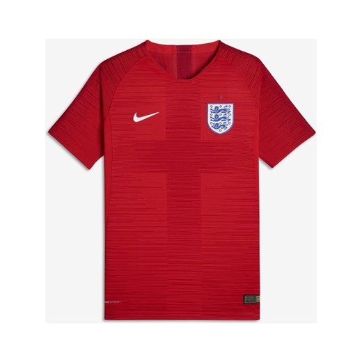 Koszulka piłkarska dla dużych dzieci (chłopców) 2018 England Vapor Match Away - Czerwony