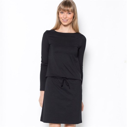Sukienka z długim rękawem, 100% bawełny organicznej la-redoute-pl czarny bawełniane