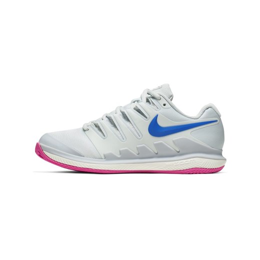 Damskie buty do gry w tenisa na kortach ziemnych NikeCourt Air Zoom Vapor X - Srebrny