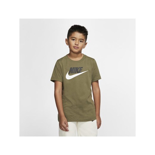 T-shirt chłopięce Nike zielony z krótkim rękawem 
