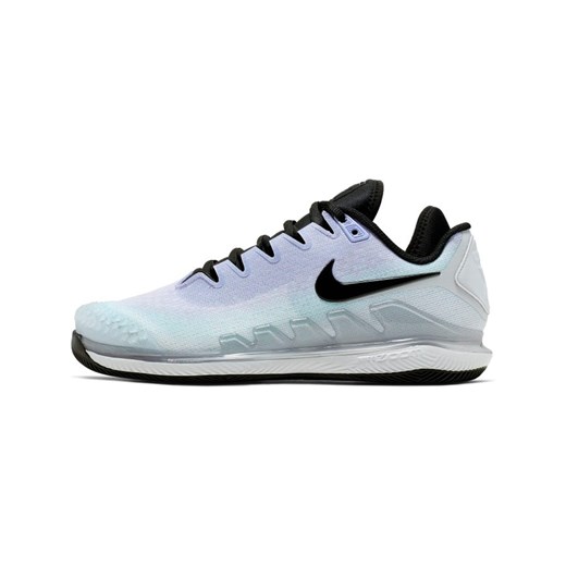 Damskie buty do tenisa na twarde korty NikeCourt Air Zoom Vapor X Knit - Srebrny
