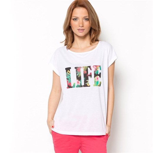 T-shirt ze 100% bawełny, z nadrukiem la-redoute-pl rozowy bawełniane