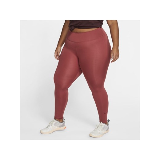 Legginsy damskie Nike One Luxe (duże rozmiary) - Czerwony