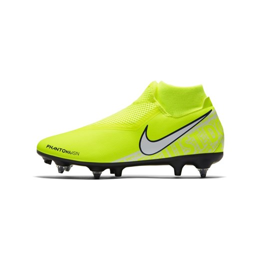Korki piłkarskie na miękką murawę Nike PhantomVSN Academy Dynamic Fit SG-Pro Anti-Clog Traction - Żółć
