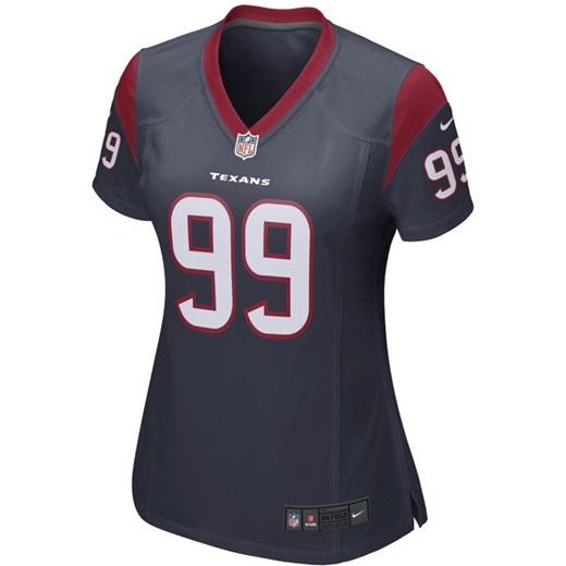 Damska koszulka do futbolu amerykańskiego NFL Houston Texans (J.J. Watt) - Niebieski