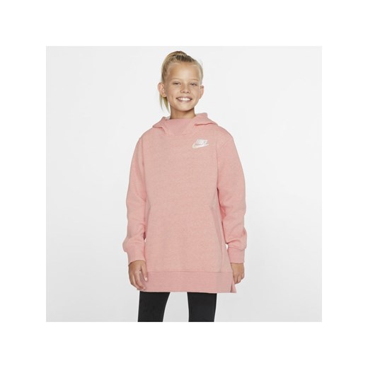 Bluza z dzianiny dla dużych dzieci (dziewcząt) Nike Sportswear - Różowy