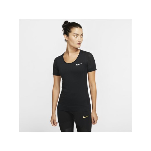 Damska koszulka z krótkim rękawem do biegania Nike Infinite - Czerń
