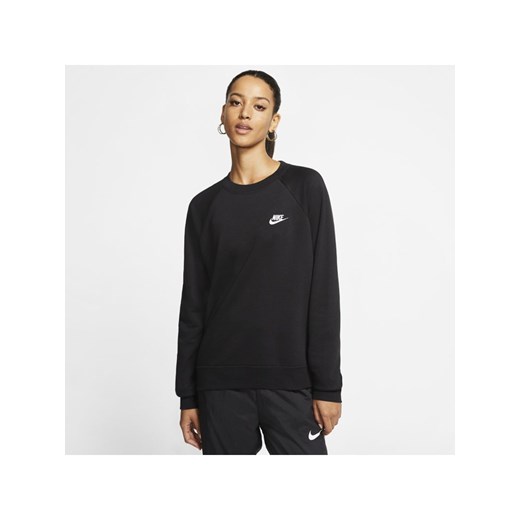 Bluza damska Nike krótka jesienna czarna w sportowym stylu 