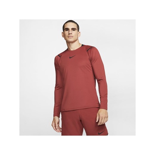 Męska koszulka z długim rękawem Nike Pro AeroAdapt - Czerwony