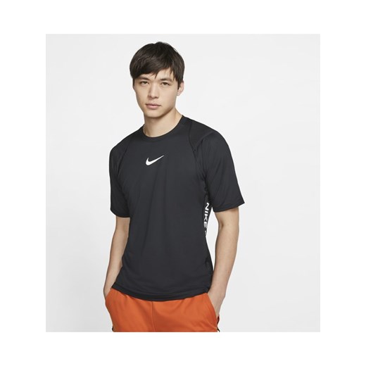 Męska koszulka z krótkim rękawem Nike Pro AeroAdapt - Czerń