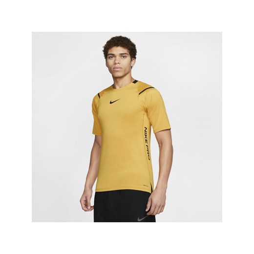 Męska koszulka z krótkim rękawem Nike Pro AeroAdapt - Brązowy