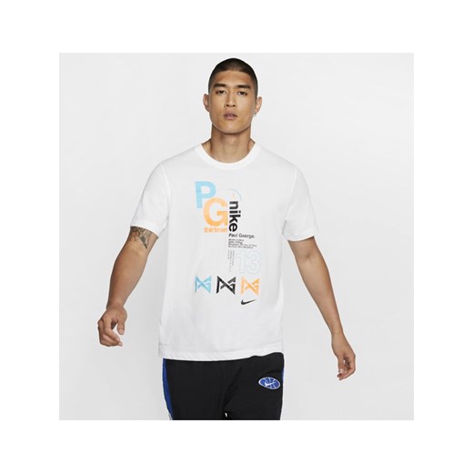 Męski T-shirt do koszykówki Nike Dri-FIT PG - Biel