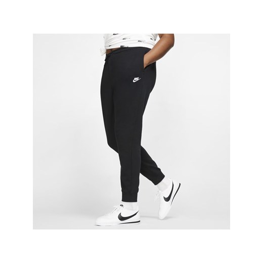 Damskie spodnie z dzianiny Nike Sportswear Essential (duże rozmiary) - Czerń