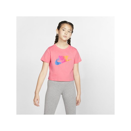 Krótki T-shirt dla dużych dzieci (dziewcząt) Nike Sportswear - Różowy