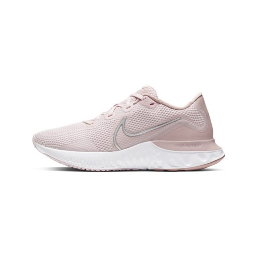 Buty sportowe damskie Nike do biegania różowe płaskie bez wzorów 