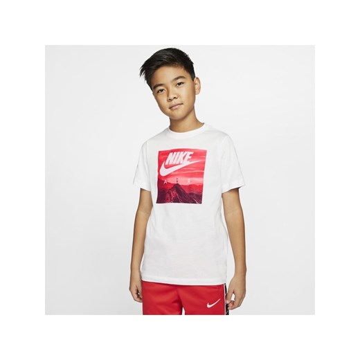 T-shirt dla dużych dzieci (chłopców) Nike Air - Biel