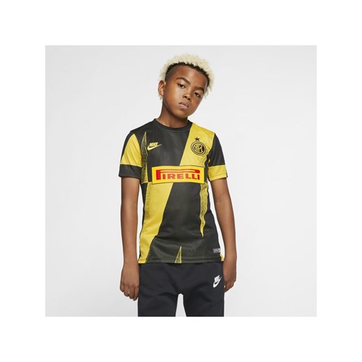 Koszulka piłkarska z krótkim rękawem dla dużych dzieci Inter Milan - Żółć