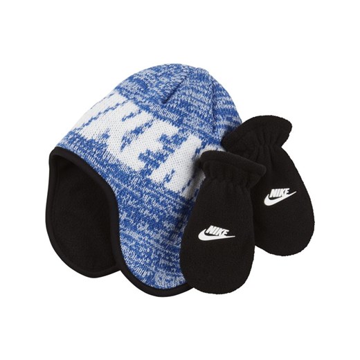 Dwuczęściowy zestaw – czapka i rękawiczki – dla maluchów Nike - Niebieski