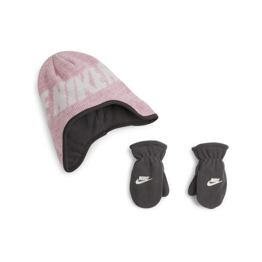 Dwuczęściowy zestaw – czapka i rękawiczki – dla maluchów Nike - Różowy